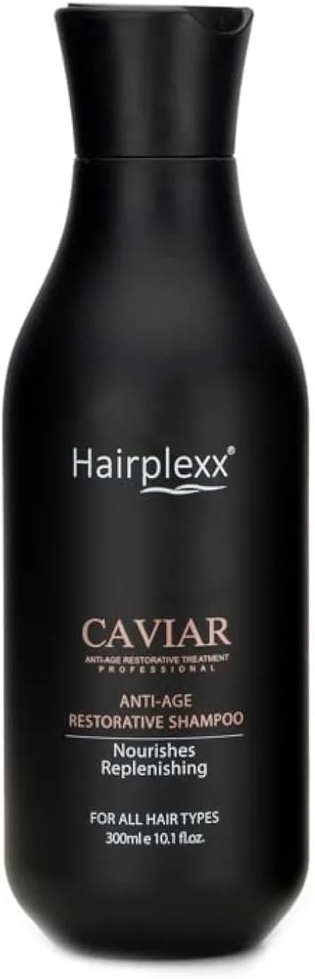 شامپو ضد پیری خاویار | 300 میلی لیتر، شامپو ترمیم کننده | حاوی اسیدهای آمینه ضروری، ترمیم مو، تغذیه و بهبود ساختار مو | مناسب برای استفاده حرفه ای و خانگی