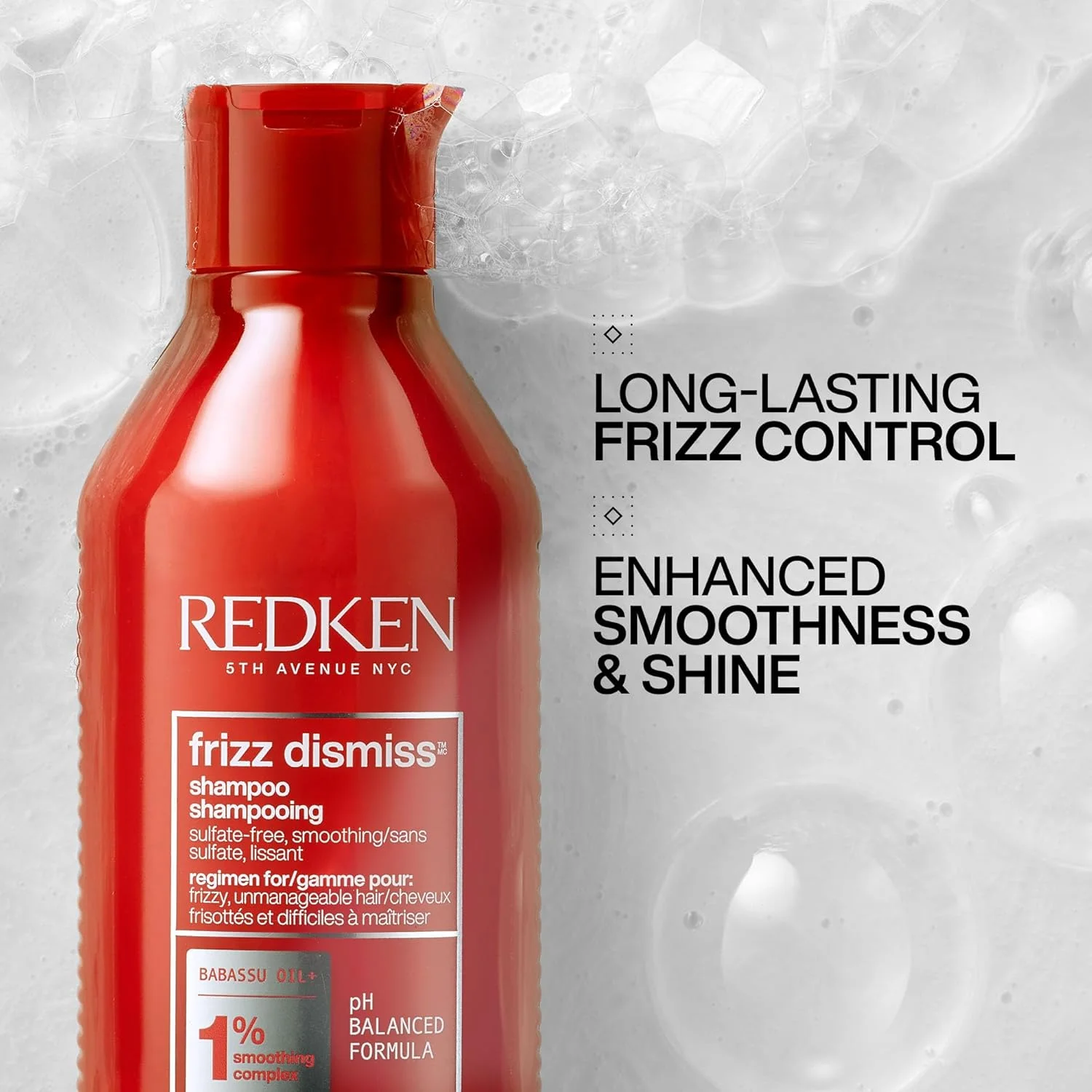 شامپو صاف کننده موهای وز Redken Frizz Dismiss | محافظت در برابر رطوبت و ضد وز | 300 میلی لیتر شامپو صاف کننده موهای وز Redken Frizz Dismiss | محافظت در برابر رطوبت و ضد وز | 300 میلی لیتر