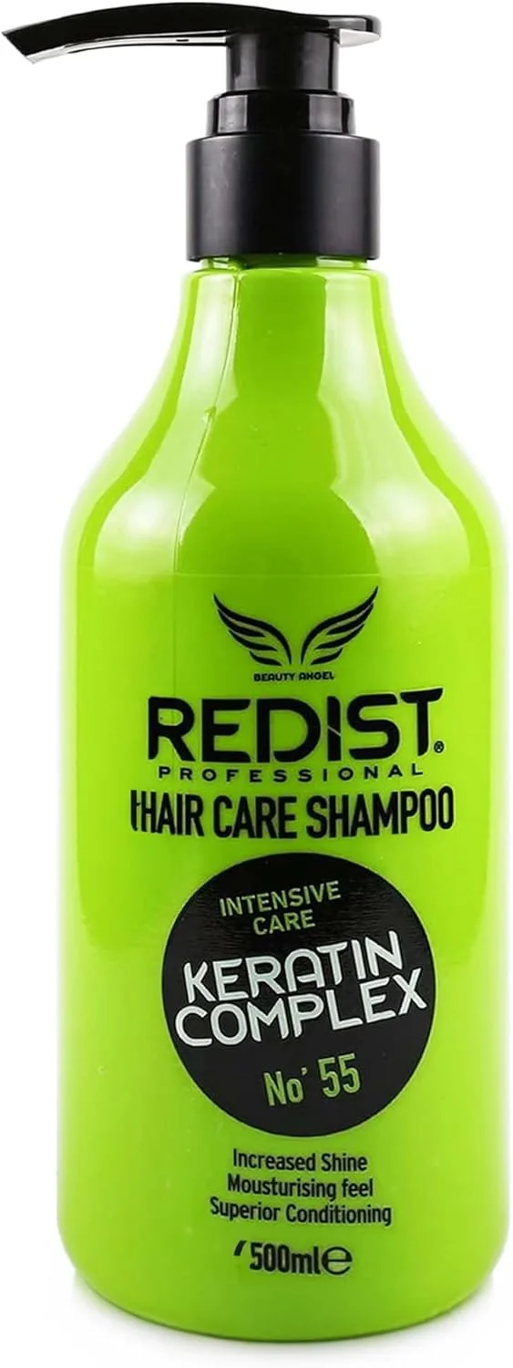 شامپو مراقبت از موی کراتین کمپلکس ردیست 500 میلی لیتر | ترمیم کننده، تقویت کننده و درخشان کننده | کاهش شوره سر | رایحه گل