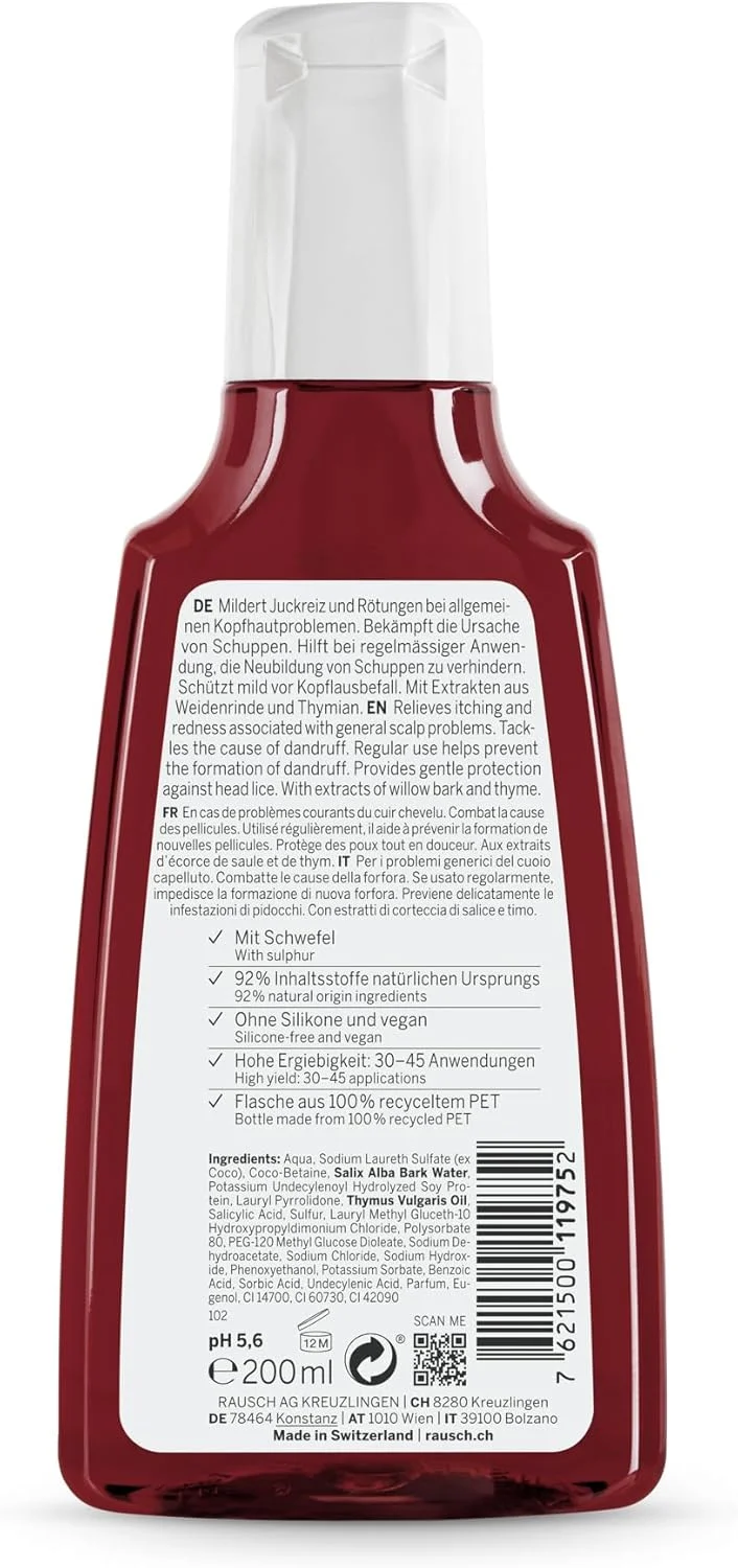 شامپو درمان پوست سر حاوی عصاره پوست درخت بید راوش 200 میلی لیتر