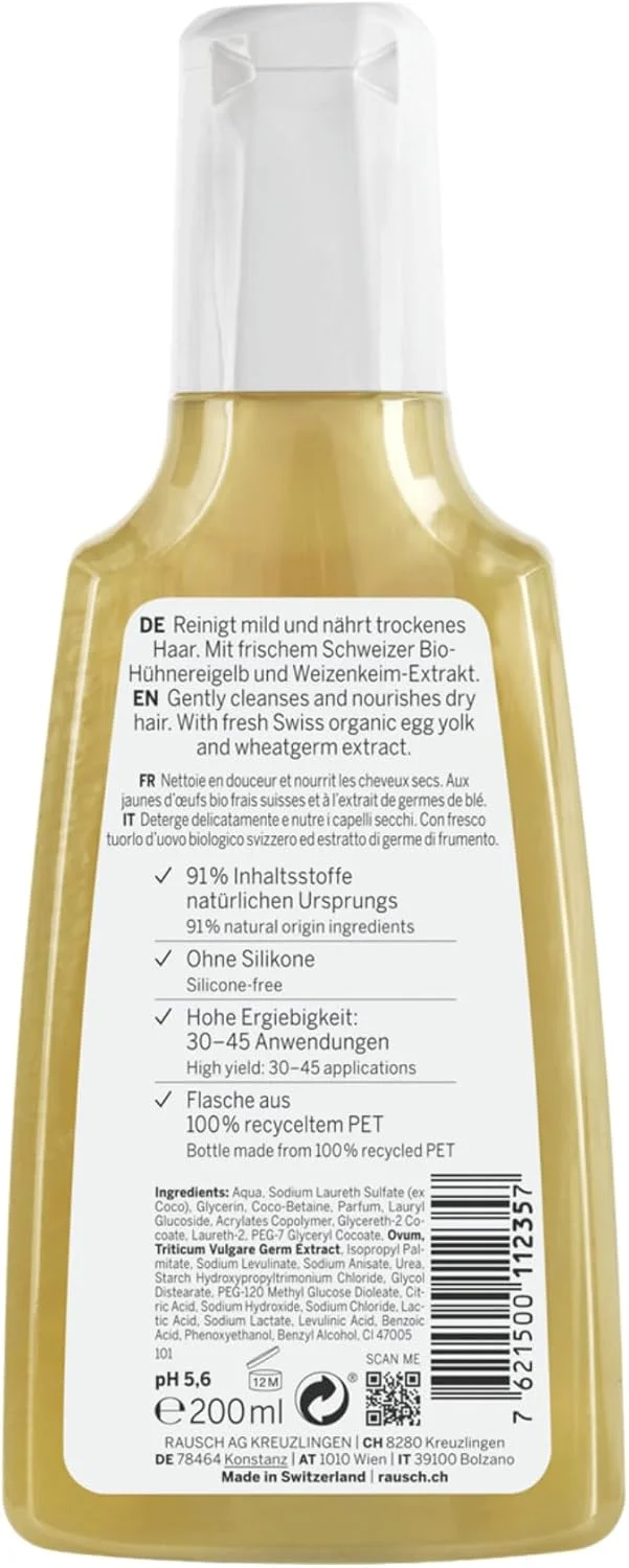 شامپو مغذی روغن تخم مرغ راوش 200 میلی لیتر