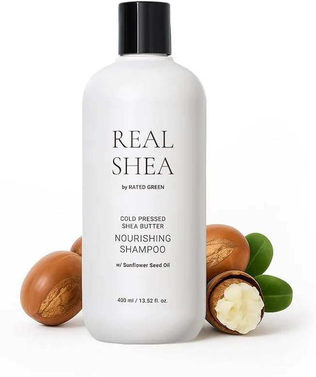 شامپو مغذی حاوی کره شی باتر ریتد گرین، 400 میلی لیتر و 350 میلی لیتر