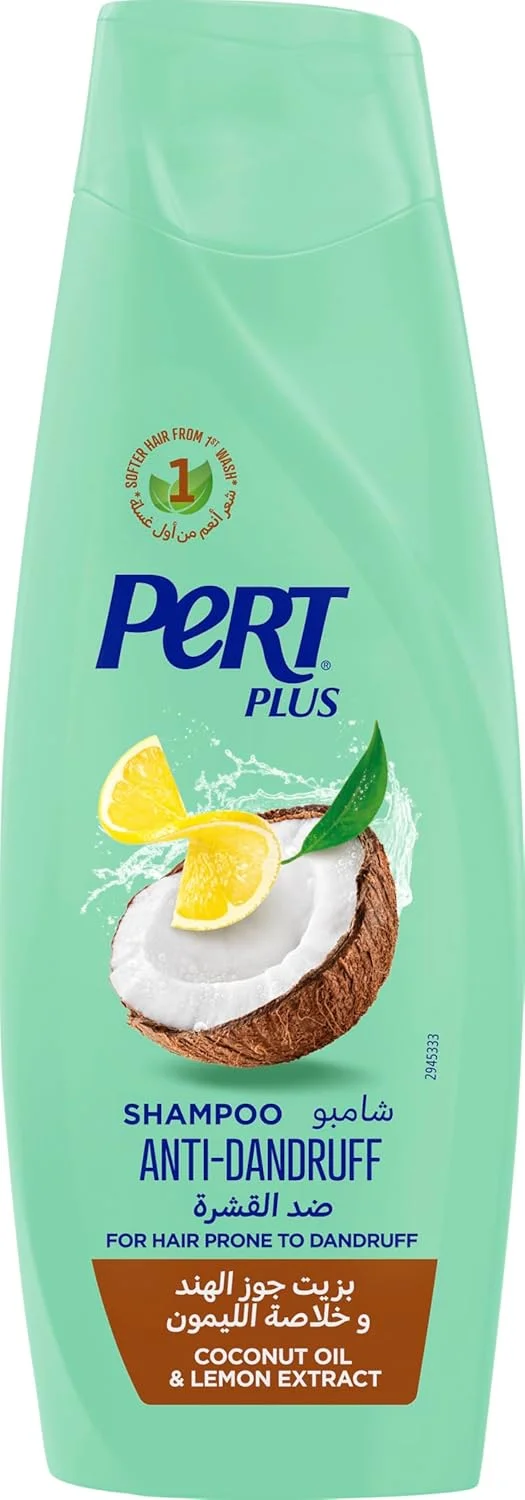شامپو ضد شوره سر پرت پلاس حاوی روغن نارگیل و عصاره لیمو 400 میلی لیتر
