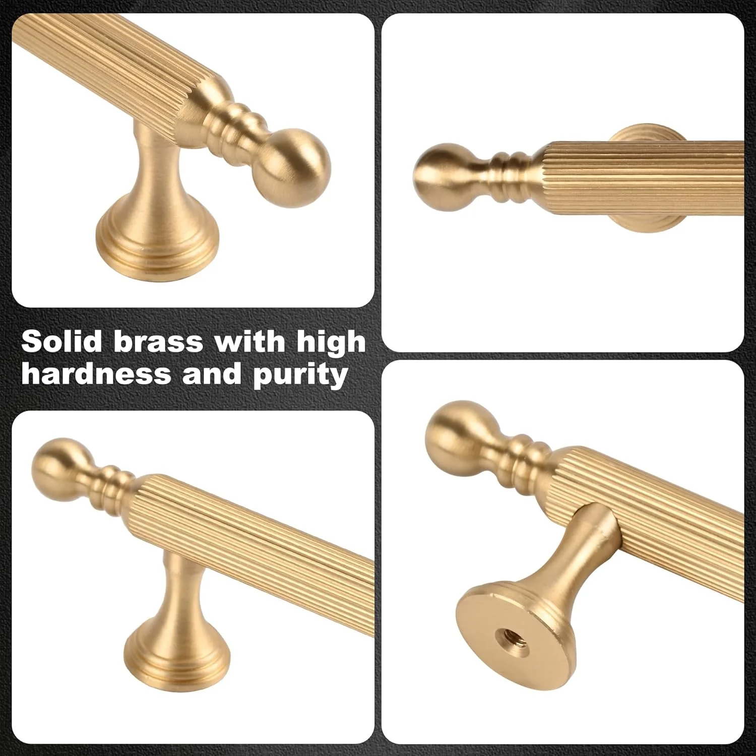 دستگیره کابینت آشپزخانه برنجی جامد TERRIFI، بسته 2 عددی، دستگیره کشو طلایی 3-3/4 اینچی، دستگیره درب مبلمان مدرن برای کابینت حمام، کمد لباس و درب کمد دستگیره کابینت آشپزخانه برنجی جامد TERRIFI، بسته 2 عددی، دستگیره کشو طلایی 3-3/4 اینچی، دستگیره درب مبلمان مدرن برای کابینت حمام، کمد لباس و درب کمد