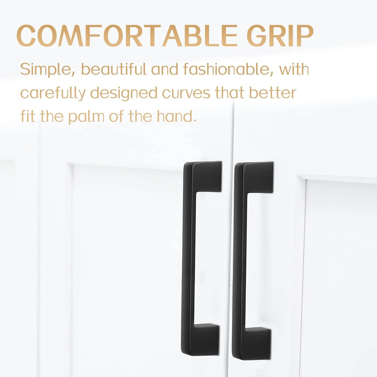 پک 10 عددی دستگیره مبلمان Taiyeestar، مشکی، 160 میلی متر، دستگیره برای کابینت آشپزخانه، دستگیره کابینت، استیل ضد زنگ، دستگیره کشو، دستگیره مشکی برای کابینت آشپزخانه