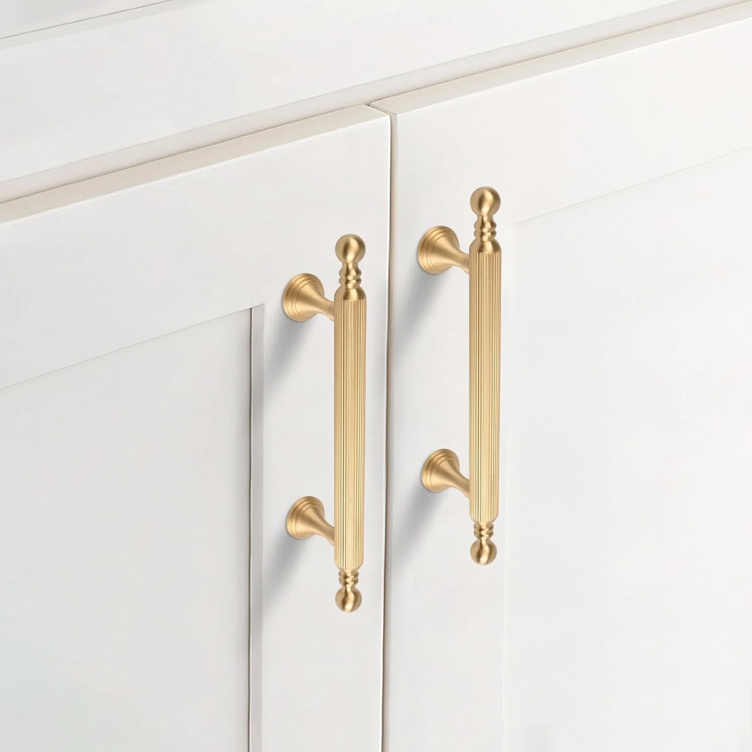 دستگیره کابینت آشپزخانه برنجی جامد TERRIFI، بسته 2 عددی، دستگیره کشو طلایی 3-3/4 اینچی، دستگیره درب مبلمان مدرن برای کابینت حمام، کمد لباس و درب کمد دستگیره کابینت آشپزخانه برنجی جامد TERRIFI، بسته 2 عددی، دستگیره کشو طلایی 3-3/4 اینچی، دستگیره درب مبلمان مدرن برای کابینت حمام، کمد لباس و درب کمد