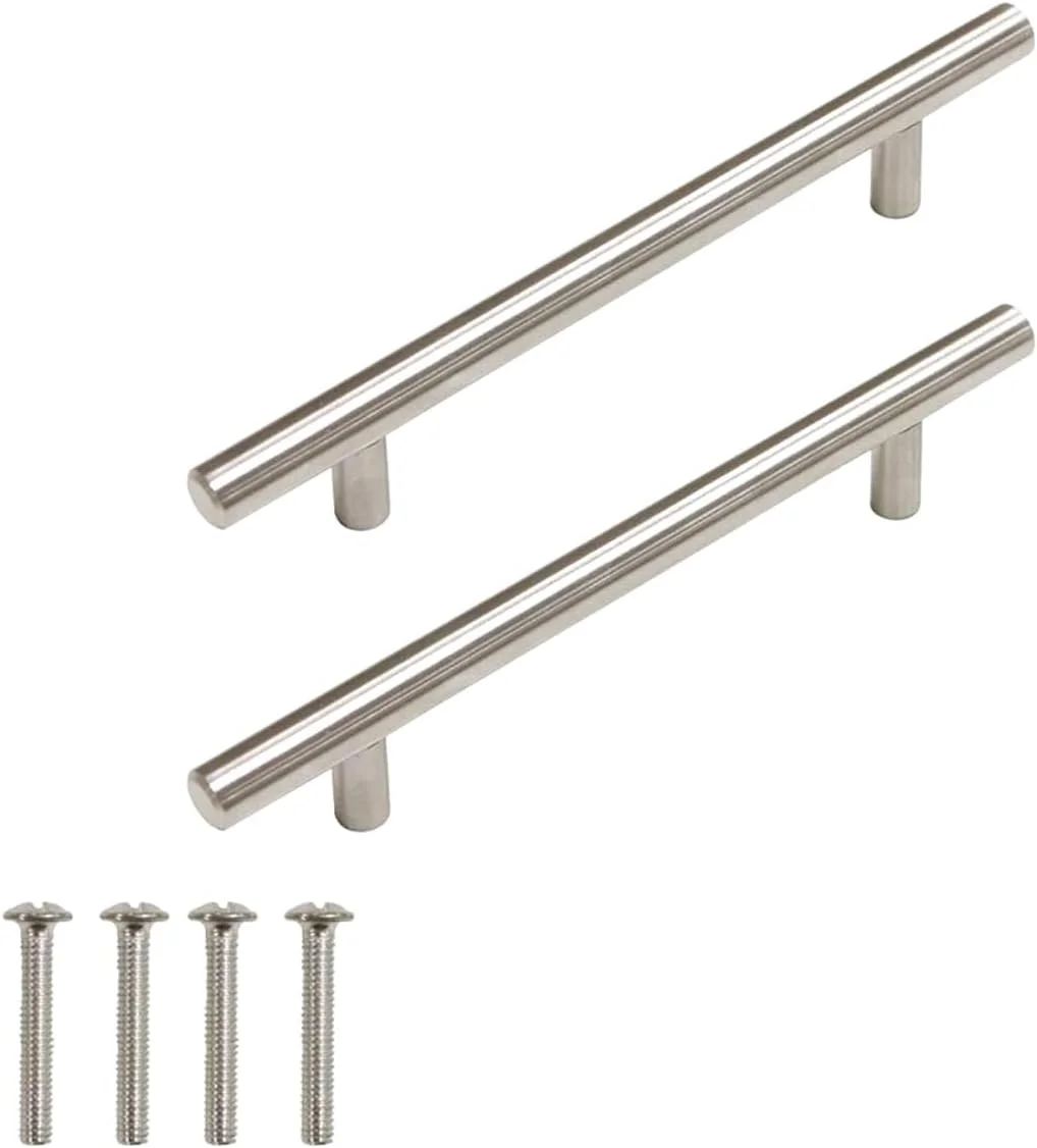 دستگیره کابینت استیل ضد زنگ پروبریكو، مناسب برای درب کابینت آشپزخانه، 10 عدد، فاصله سوراخ 128 میلی متر (5 اینچ)، طول 192 میلی متر (7.5 اینچ)، رنگ نیکل مات