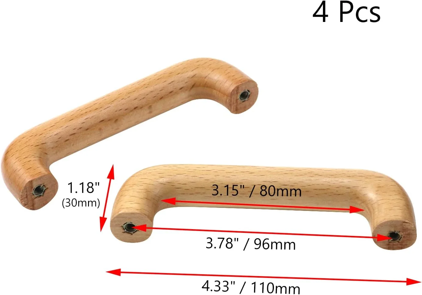 دستگیره چوبی کشو Pastlla، روکش شفاف، دسته چوبی قوس دار پل مانند برای کابینت آشپزخانه، کمد لباس، دراور، دستگیره های کشو (فاصله مرکز سوراخ 96 میلی متر / 3.78 اینچ) دستگیره چوبی کشو Pastlla، روکش شفاف، دسته چوبی قوس دار پل مانند برای کابینت آشپزخانه، کمد لباس، دراور، دستگیره های کشو (فاصله مرکز سوراخ 96 میلی متر / 3.78 اینچ)