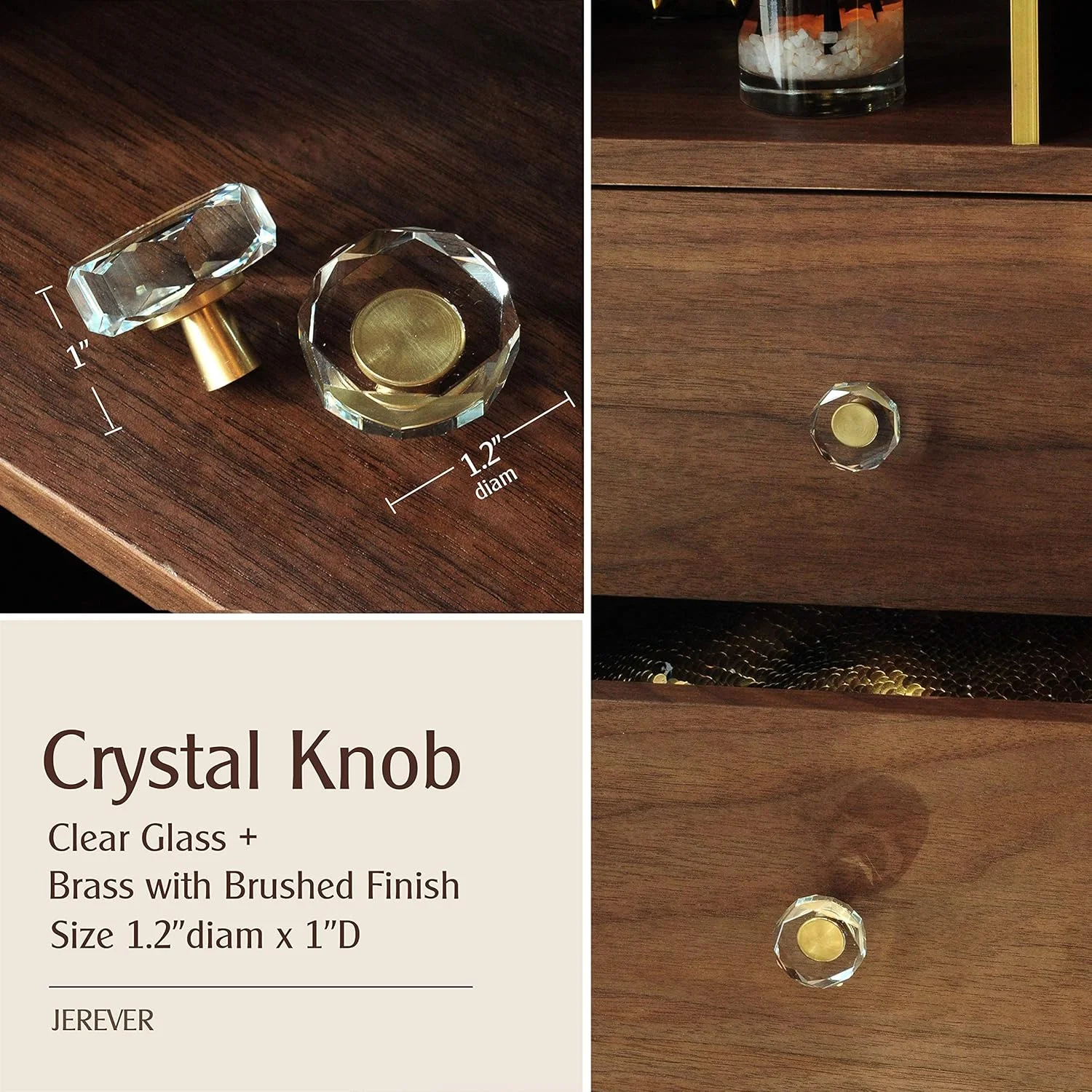 دستگیره کابینت NALACAL، دستگیره های طلایی برنجی ساتن کریستالی، دستگیره و کشش شیشه ای برای کشوهای کمد، آشپزخانه و حمام (6 عدد) دستگیره کابینت NALACAL، دستگیره های طلایی برنجی ساتن کریستالی، دستگیره و کشش شیشه ای برای کشوهای کمد، آشپزخانه و حمام (6 عدد)