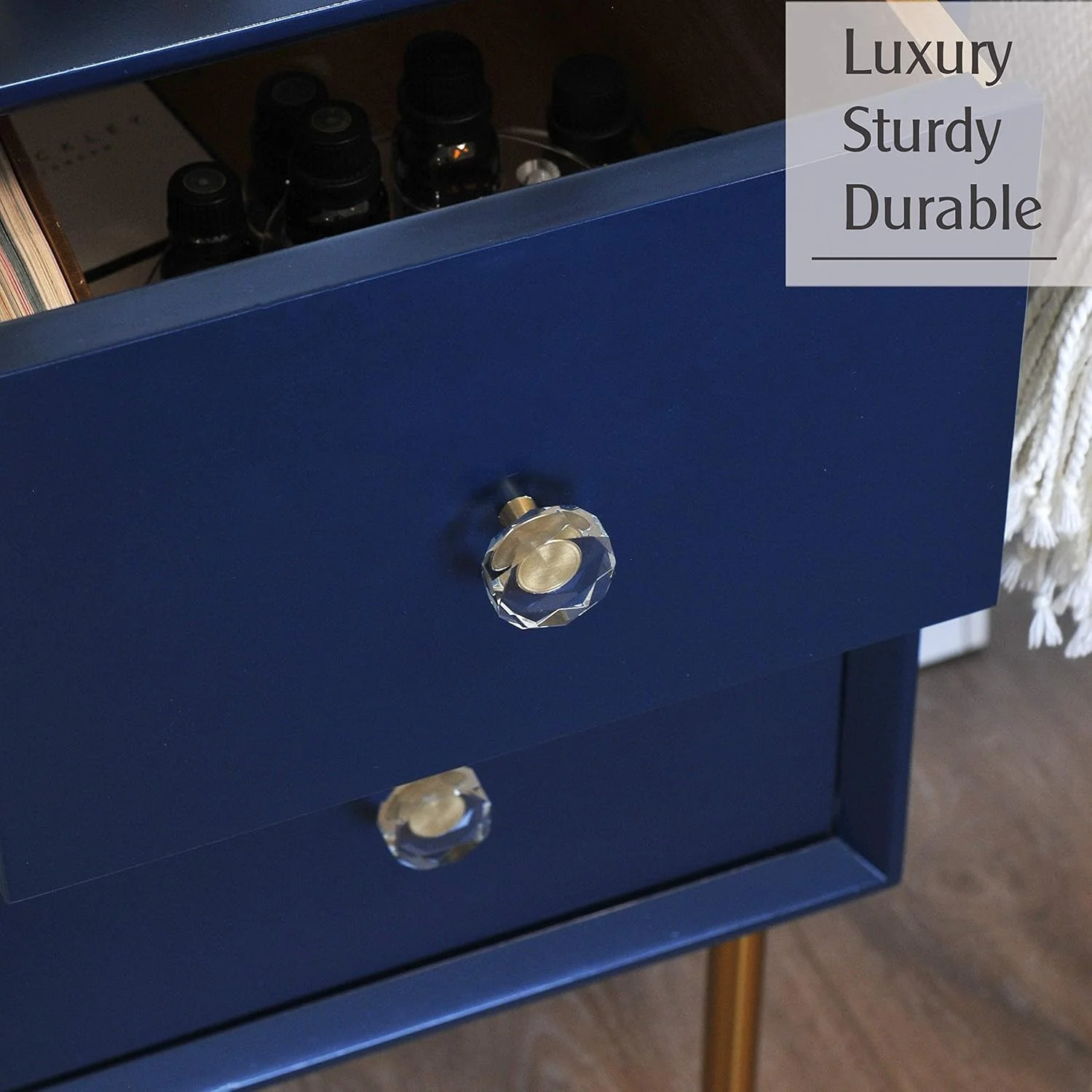 دستگیره کابینت NALACAL، دستگیره های طلایی برنجی ساتن کریستالی، دستگیره و کشش شیشه ای برای کشوهای کمد، آشپزخانه و حمام (6 عدد) دستگیره کابینت NALACAL، دستگیره های طلایی برنجی ساتن کریستالی، دستگیره و کشش شیشه ای برای کشوهای کمد، آشپزخانه و حمام (6 عدد)