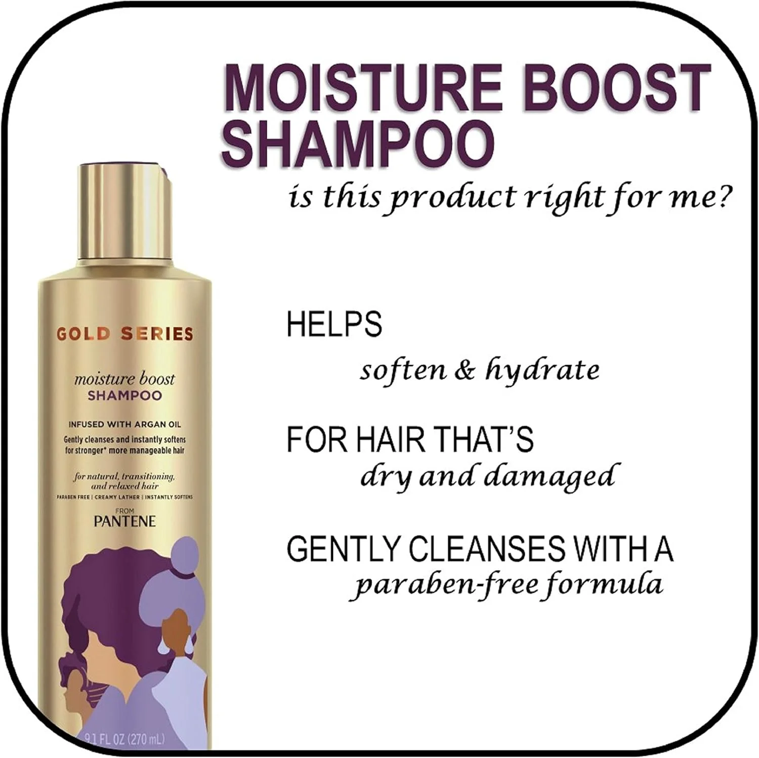 شامپو تقویت کننده رطوبت سری طلایی پنتن 270 میلی لیتر