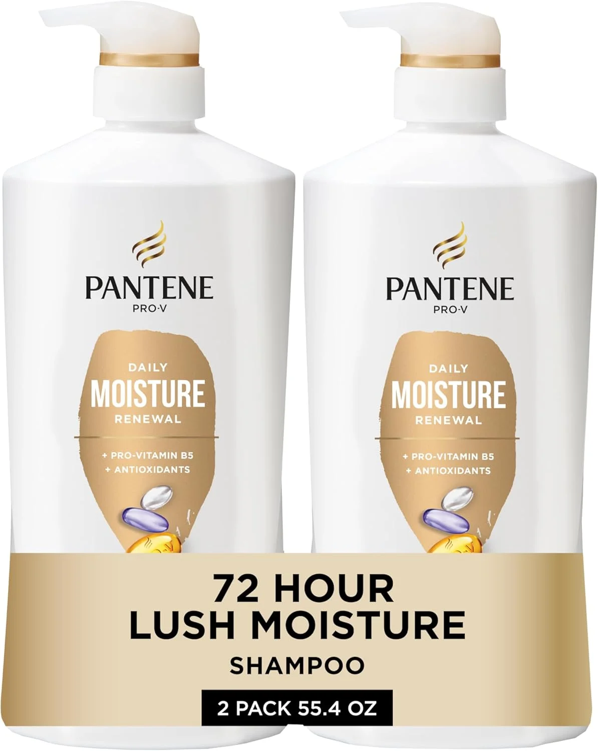 شامپو ترمیم کننده و مرطوب کننده روزانه موهای خشک پنتن پرو-وی، 820 میلی لیتر، بسته دوقلو به همراه درمان فشرده آمپول نجات موهای آسیب دیده 15 میلی لیتر