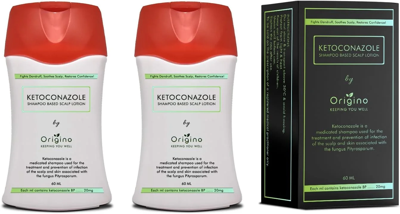 اوریجینو Keeping You Well - شامپو درمان ضد شوره کتوکونازول، درمان موثر شوره سر، از اولین شستشو اثر می کند، از نظر بالینی ثابت شده است که خارش پوست سر را تسکین می دهد (2 x 60ML)