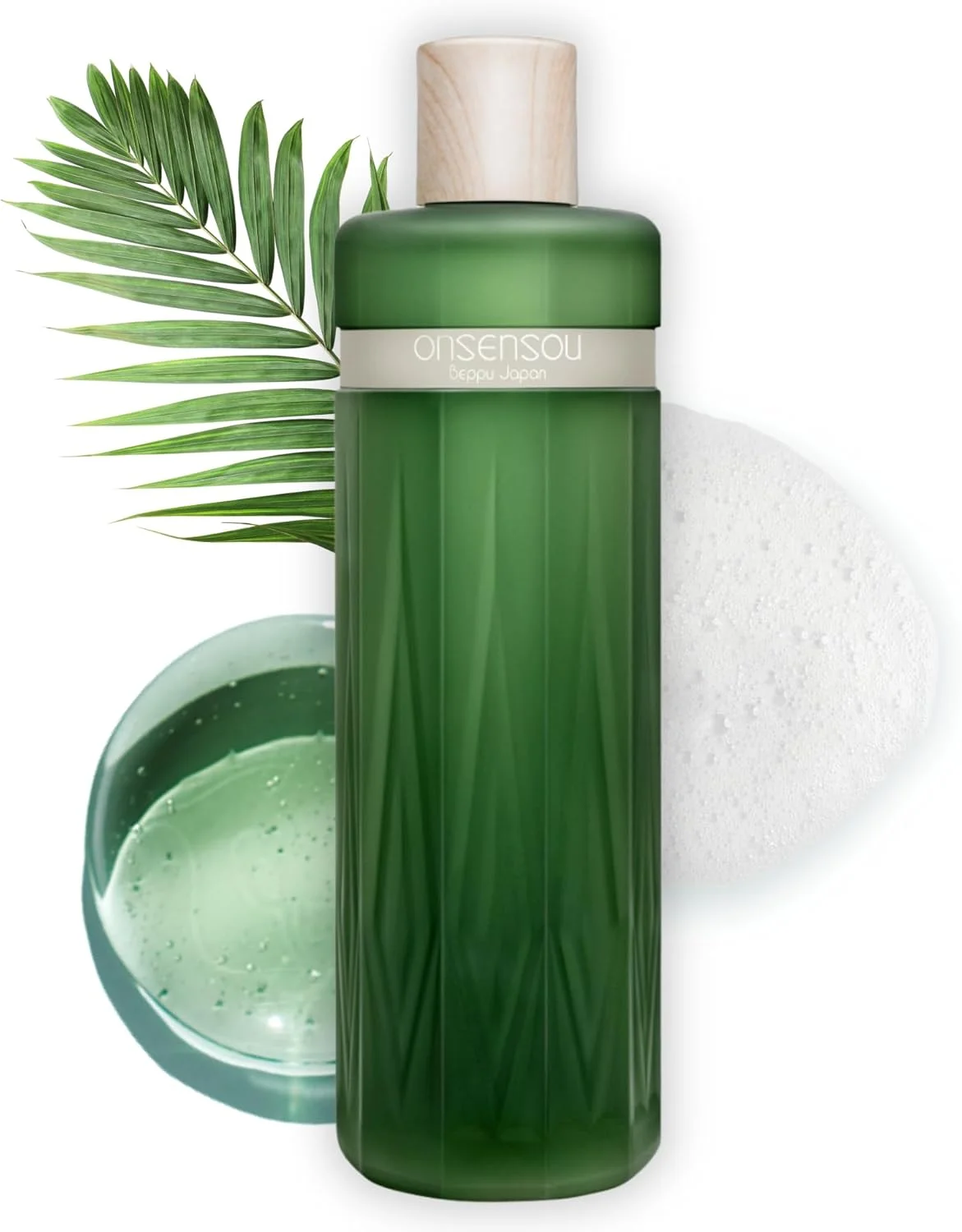 شامپو بدون سولفات ارگانیک Onsensou با عصاره مخمر چشمه آب گرم و جلبک سبز، مغذی برای سلامت پوست سر، شامپو طبیعی برای آقایان و بانوان، 300 میلی لیتر