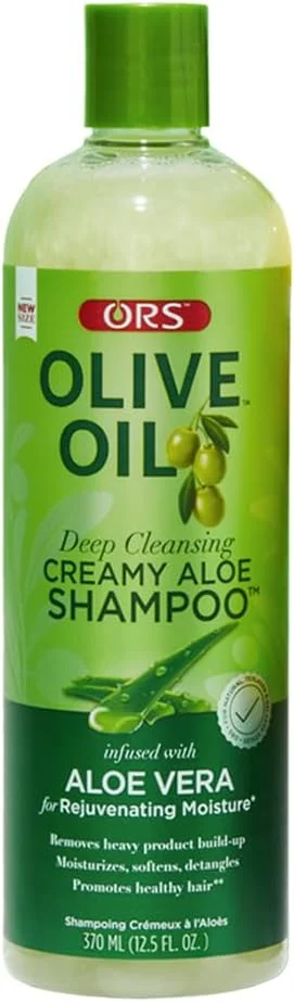 شامپو کرمی آلوئه ورا روغن زیتون او آر اس 370 میلی لیتر (12.5 اونس مایع) (بسته بندی ممکن است متفاوت باشد)