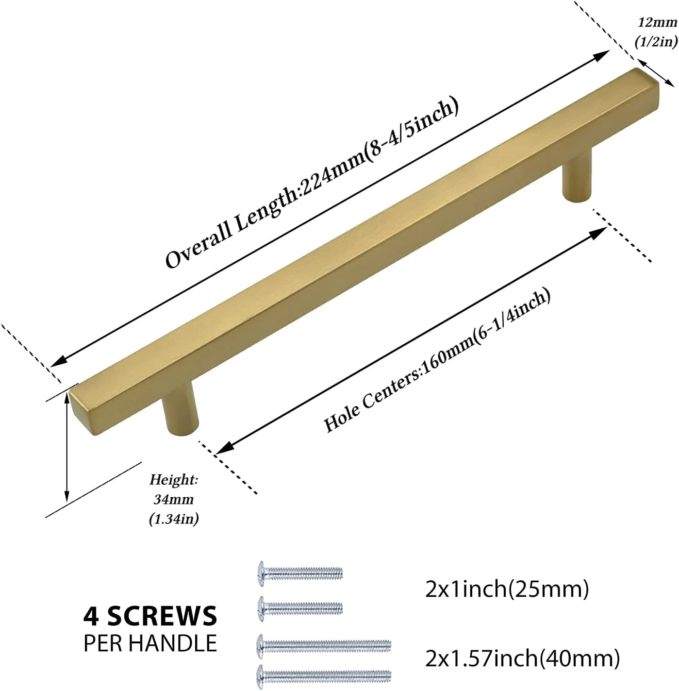 دستگیره کابینت طلایی LONTAN بسته 10 عددی، 160 میلی متر، دستگیره های طلایی آشپزخانه، سخت افزار کابینت، دستگیره کشو، مبلمان کابینت آشپزخانه، فولاد ضد زنگ