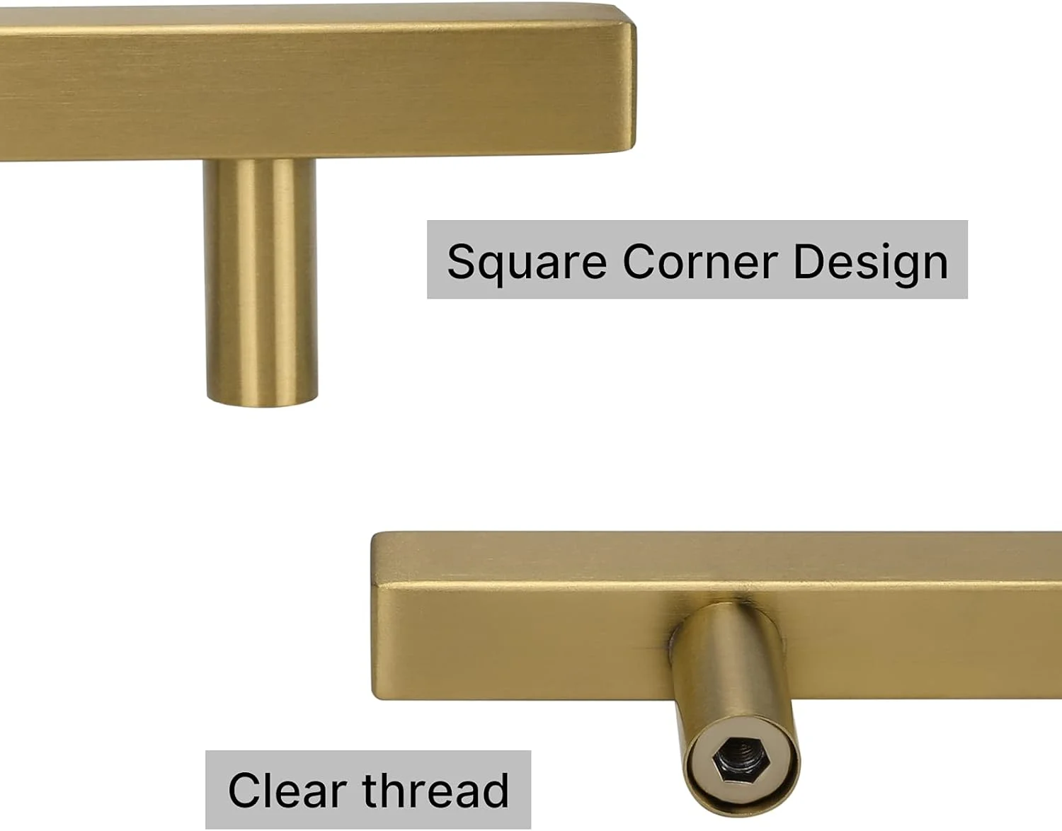 دستگیره کابینت طلایی LONTAN بسته 10 عددی، 160 میلی متر، دستگیره های طلایی آشپزخانه، سخت افزار کابینت، دستگیره کشو، مبلمان کابینت آشپزخانه، فولاد ضد زنگ