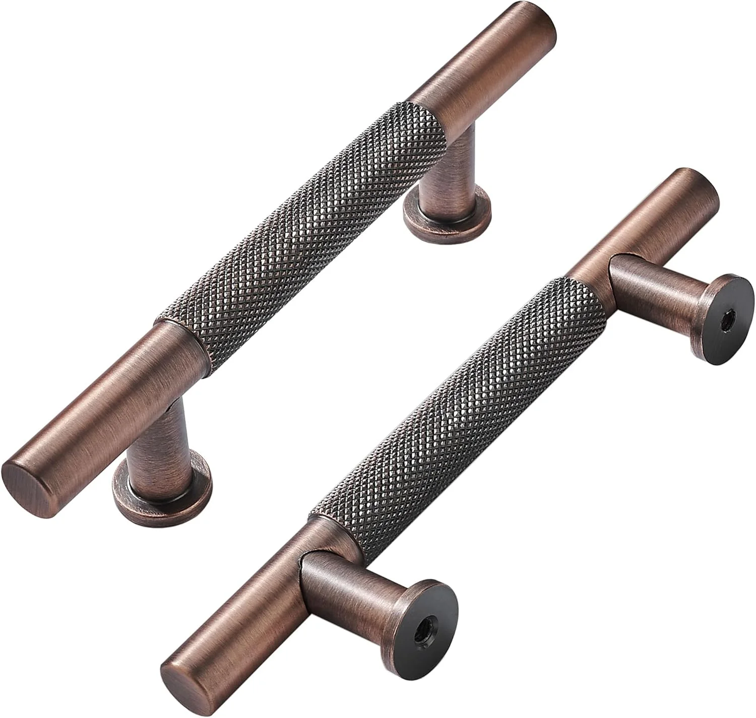 دستگیره کشو آجدار برنجی عتیقه ۱۰ عددی khtumeware، مناسب برای کابینت، کمد و آشپزخانه، طول ۹۶ میلی متر