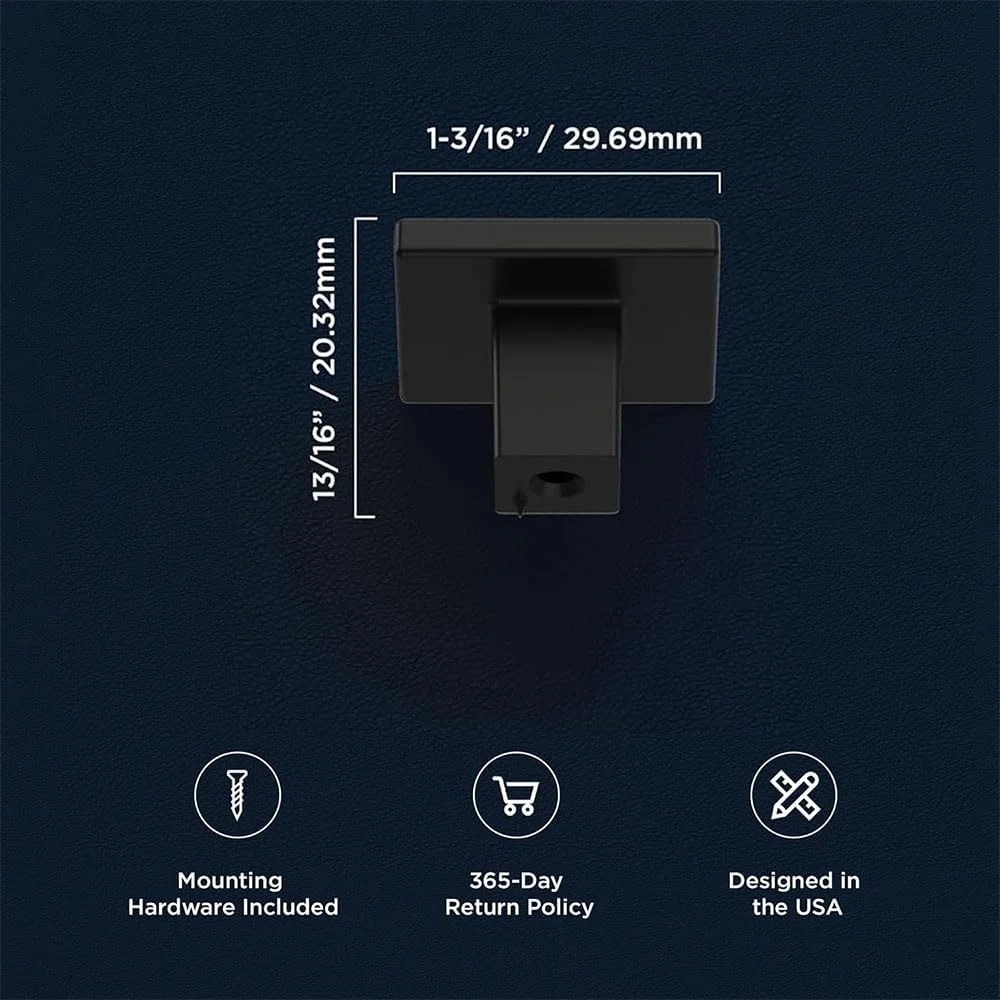 دستگیره های مربعی کابینت آشپزخانه JZS، دستگیره با کیفیت برای کشو و کمد، دستگیره های کششی برای درب کابینت، کشوهای حمام، 32 میلی متر، بسته 10 عددی، مشکی مات