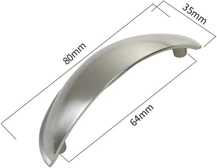 JZS 4 عدد دستگیره کشو 3 اینچی، دستگیره های فنجانی مشکی مات برای کابینت، سخت افزار آشپزخانه، دستگیره های کشو، دستگیره 3 اینچی فاصله سوراخ