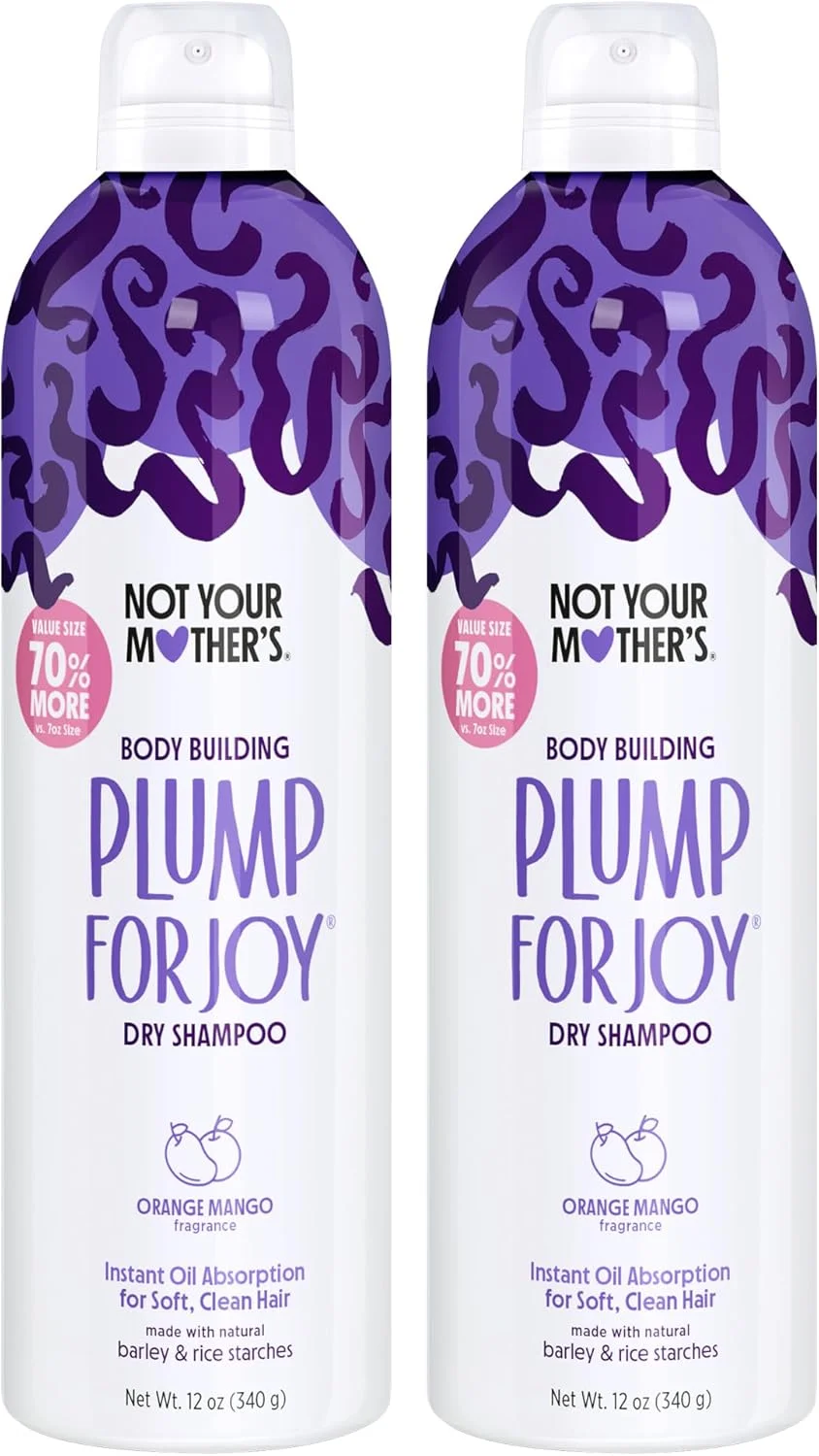 شامپو خشک حجم دهنده مو نات یور مادر مدل Plump for Joy (بسته 2 عددی) - 340 گرم - شامپو خشک برای جذب فوری چربی مو - مناسب برای انواع مو