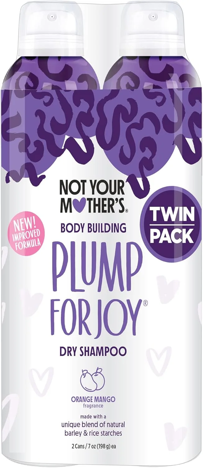 شامپو خشک حجم دهنده نات یور مادرز Plump for Joy (بسته 2 عددی) - 207 میلی لیتر - شامپو خشک برای جذب نهایی چربی مو - مناسب برای انواع مو