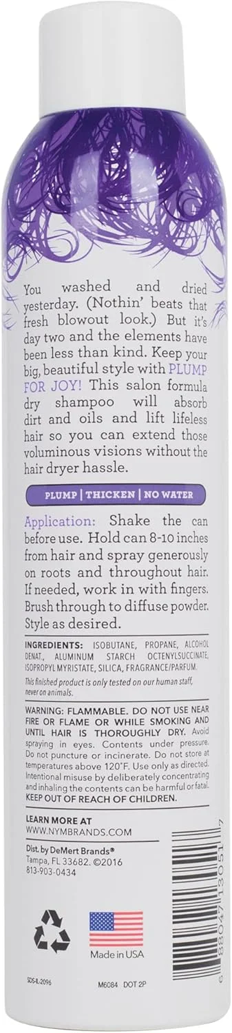 شامپو خشک حجم دهنده مو نات یور مادرز مدل Plump for Joy، حجم 207 میلی لیتر