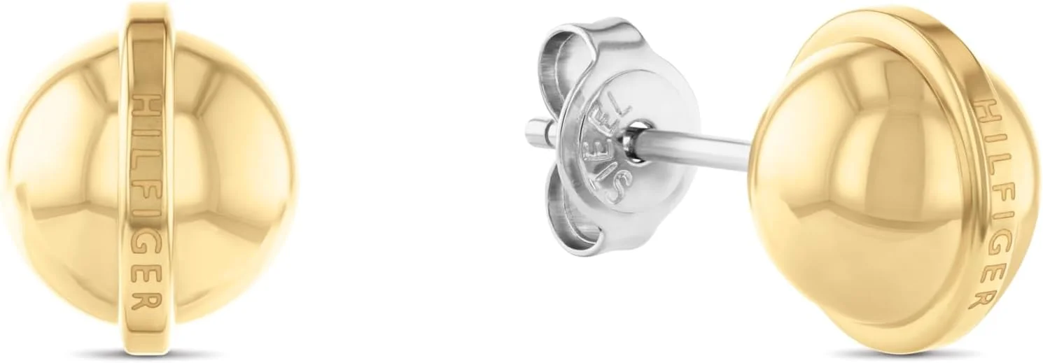 جواهرات زنانه تامی هیلفیگر - گوشواره های میخی استیل ضد زنگ، بسته شدن فشاری - مناسب برای استایل رسمی یا غیر رسمی - استایل روزمره - هدیه برای او