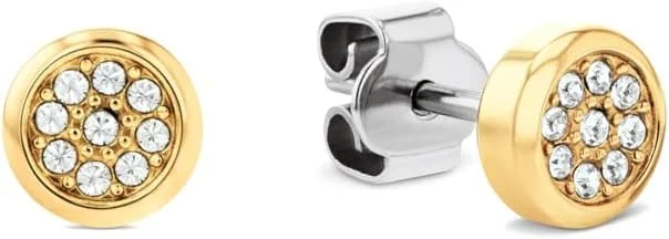 گوشواره زنانه تامی هیلفیگر، ست میخی و حلقه ای با جزئیات کریستالی، نوار میناکاری شده و جزئیات پرچم اسکلتی، جواهرات مد، هدیه برای او