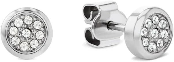 گوشواره زنانه تامی هیلفیگر، ست گوشواره میخی و حلقه ای با جزئیات کریستالی، نوار میناکاری شده و جزئیات پرچم اسکلتی، جواهرات مد، هدیه برای او