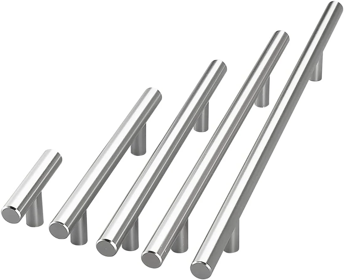 دستگیره کشو ویلا مدل T Bar، دستگیره نقره ای برای کمد، کشو و کابینت - یک عدد - مرکز سوراخ (320 میلی متر)