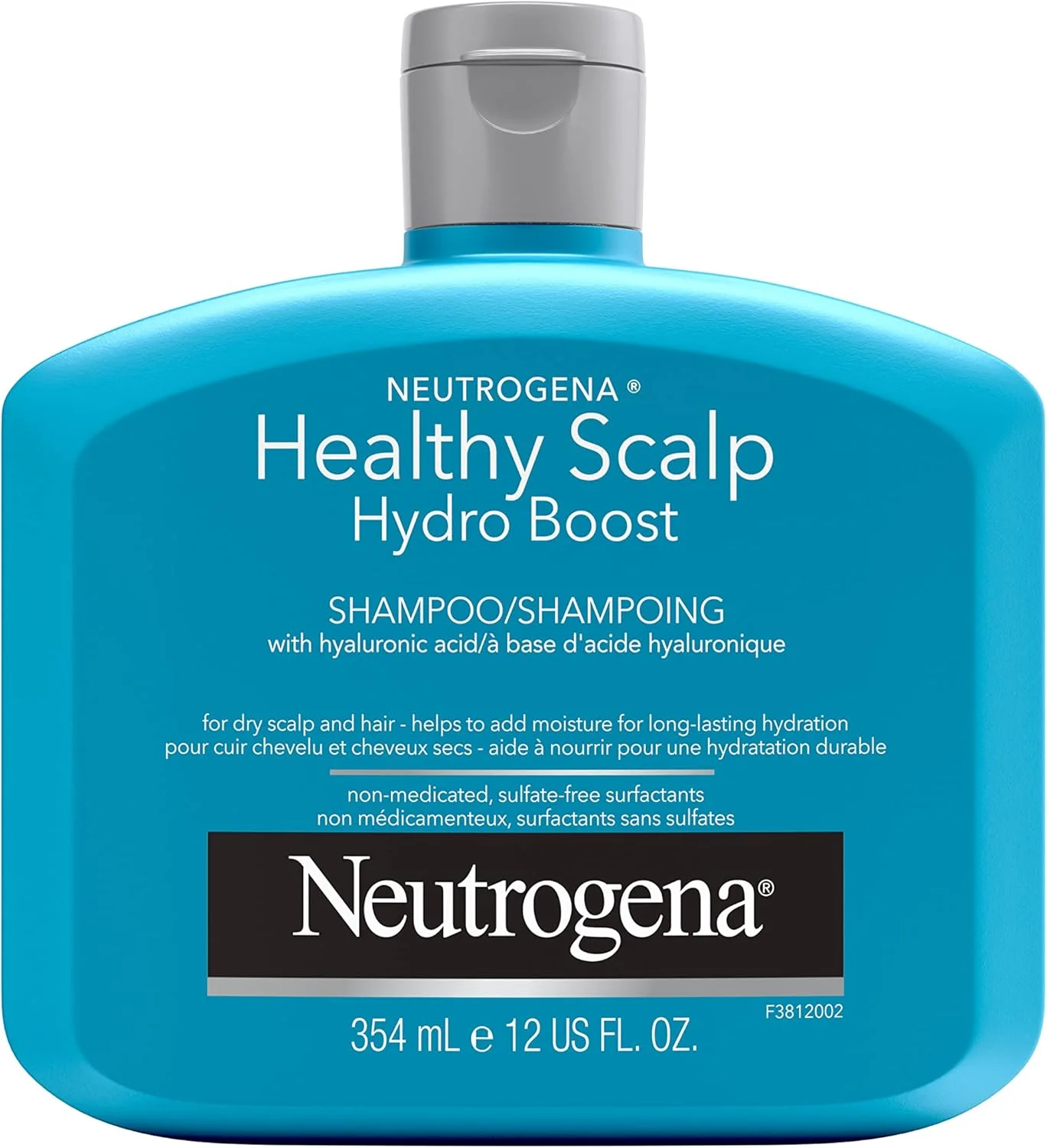 شامپو آبرسان مو و پوست سر خشک نوتروژینا هیدرو بوست، حاوی هیالورونیک اسید آبرسان، متعادل کننده PH، فاقد پارابن و فتالات، محافظ رنگ مو، 354 میلی لیتر