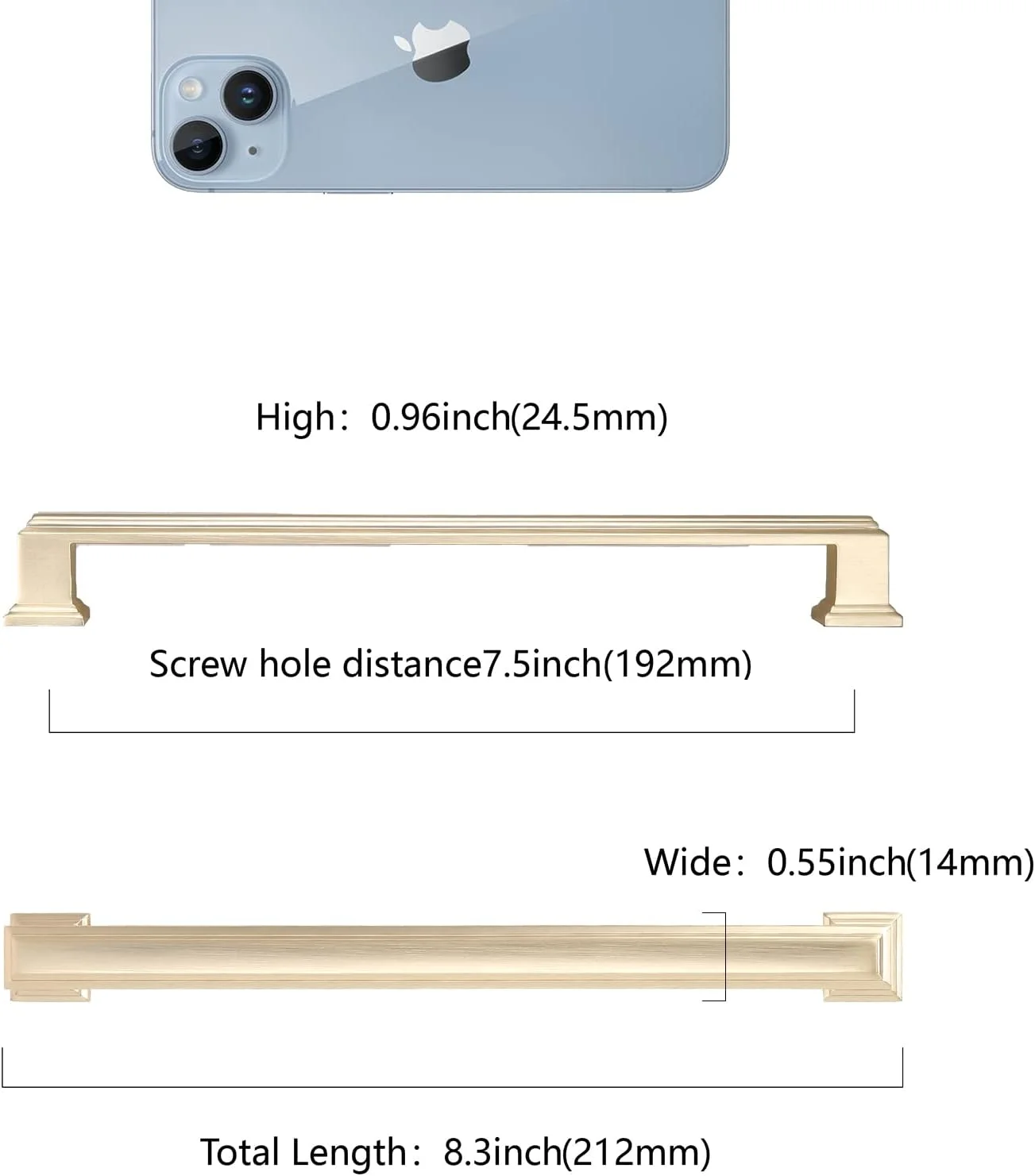 دستگیره کابینت برنجی برس خورده طلایی COTYKILEY، بسته 10 عددی، طول 192 میلی متر (7.5 اینچ)، مناسب برای کشو، کمد، درب کابینت و سخت افزار آشپزخانه دستگیره کابینت برنجی برس خورده طلایی COTYKILEY، بسته 10 عددی، طول 192 میلی متر (7.5 اینچ)، مناسب برای کشو، کمد، درب کابینت و سخت افزار آشپزخانه