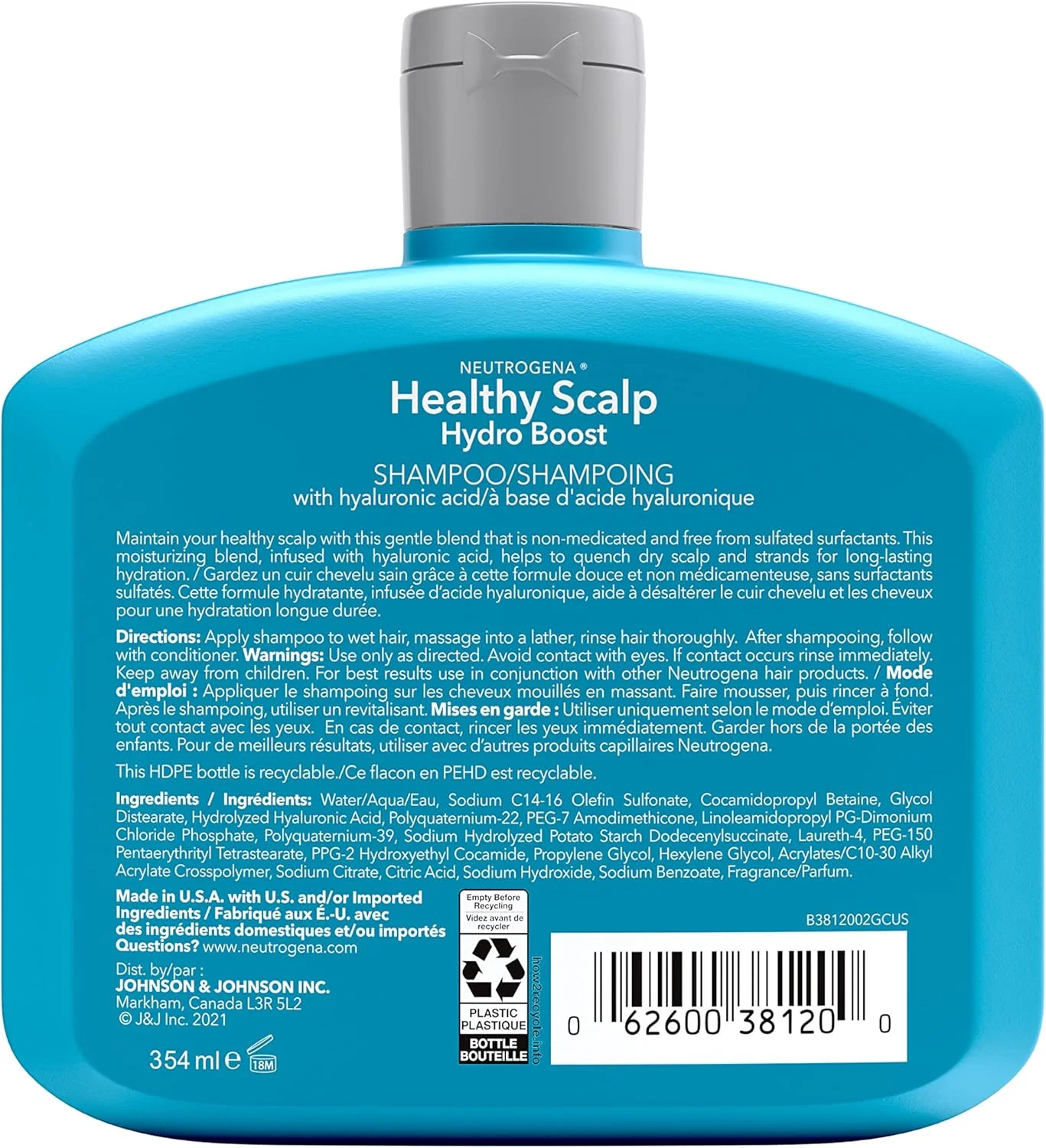 شامپو آبرسان مو و پوست سر خشک نوتروژینا هیدرو بوست، حاوی هیالورونیک اسید آبرسان، متعادل کننده PH، فاقد پارابن و فتالات، محافظ رنگ مو، 354 میلی لیتر شامپو آبرسان مو و پوست سر خشک نوتروژینا هیدرو بوست، حاوی هیالورونیک اسید آبرسان، متعادل کننده PH، فاقد پارابن و فتالات، محافظ رنگ مو، 354 میلی لیتر