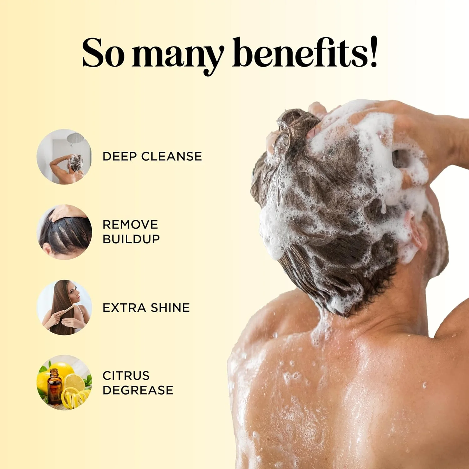 شامپو طبیعی برای موهای چرب و درمان پوست سر چرب - کنترل رطوبت و تعادل مراقبت از مو - حاوی روغن های ضروری رزماری، لیمو، جوجوبا، ریحان و سرو - بدون سولفات، پارابن و تست حیوانی، ساخت آمریکا