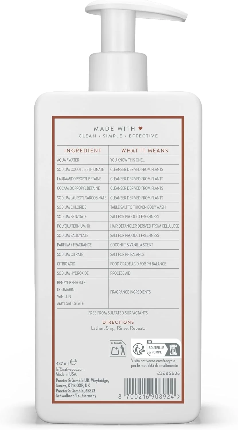 شامپو نیتیو برای زنان و مردان - بدون رایحه های مصنوعی یا روغن های معدنی - رایحه نارگیل و وانیل - شامپو مرطوب کننده - به موها درخشندگی ملایم و سالم می بخشد - 3 عدد 487 میلی لیتری