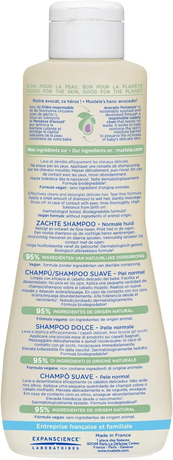 شامپو ملایم موستلا برای موهای ظریف 500 میلی لیتر