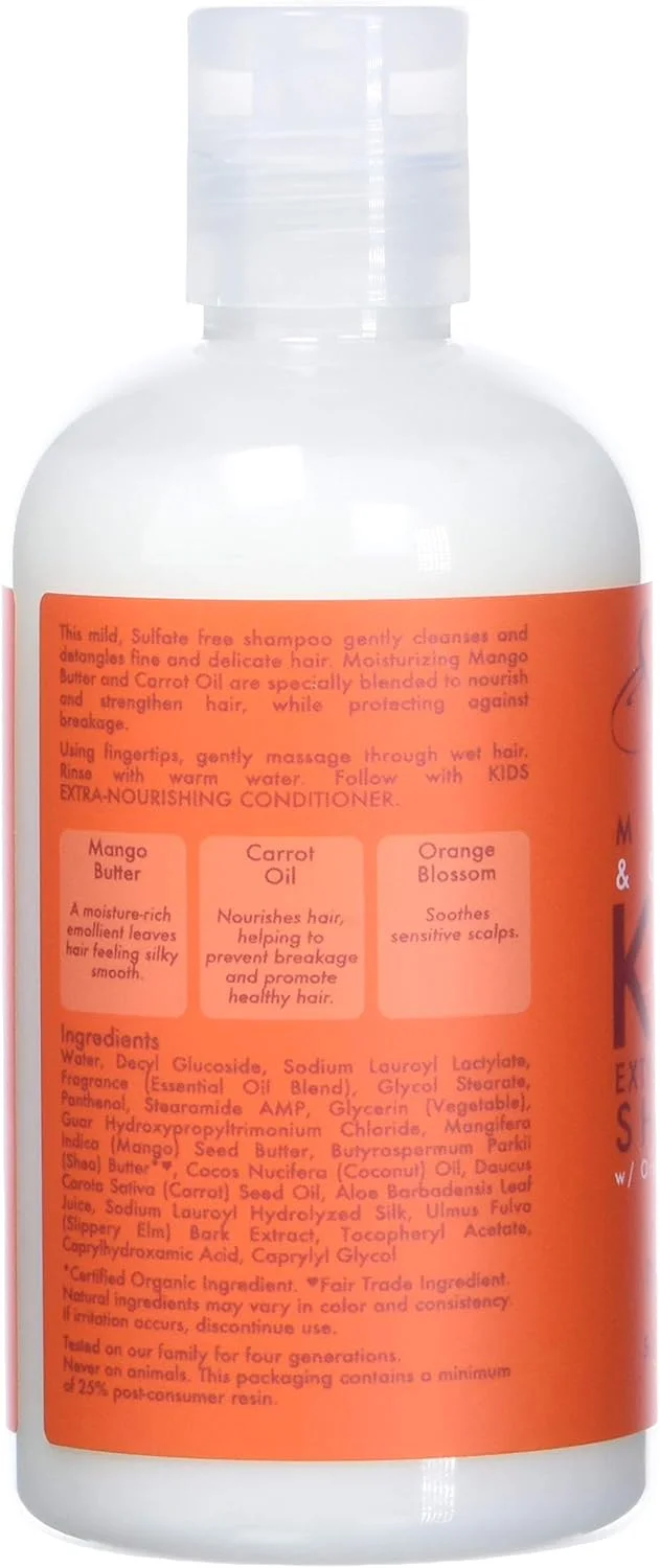 شامپو فوق مغذی کودک انبه و هویج Shea Moisture، 237 میلی لیتر شامپو فوق مغذی کودک انبه و هویج Shea Moisture، 237 میلی لیتر