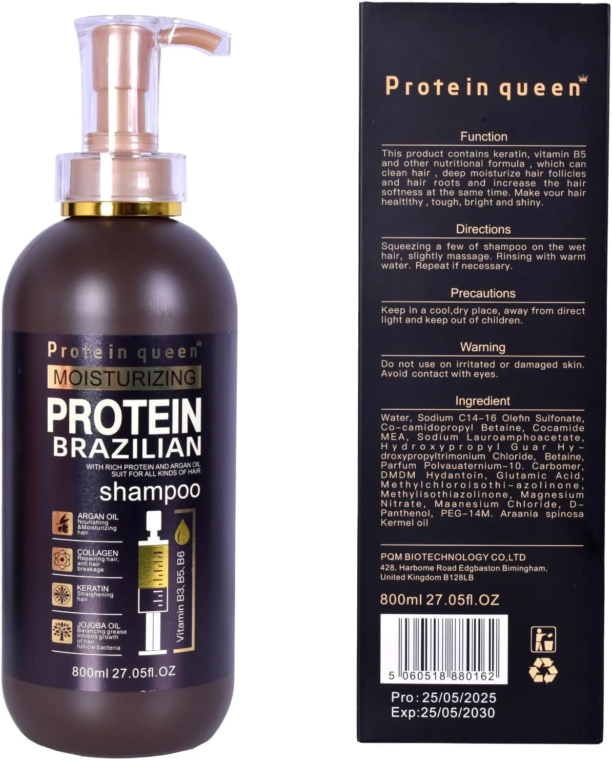 درمان حرفه ای پروتئینه و مرطوب کننده برزیلی برای ترمیم، تغذیه و زیبایی مو شامل شامپو، نرم کننده، ماسک مو و روغن مو (شامپو)