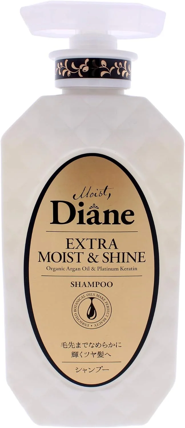شامپو درخشان کننده موی دایان Moist مدل Extra، ۴۵۰ میلی لیتر - حاوی روغن آرگان ارگانیک و کراتین پلاتینیوم (ست چای سبز)