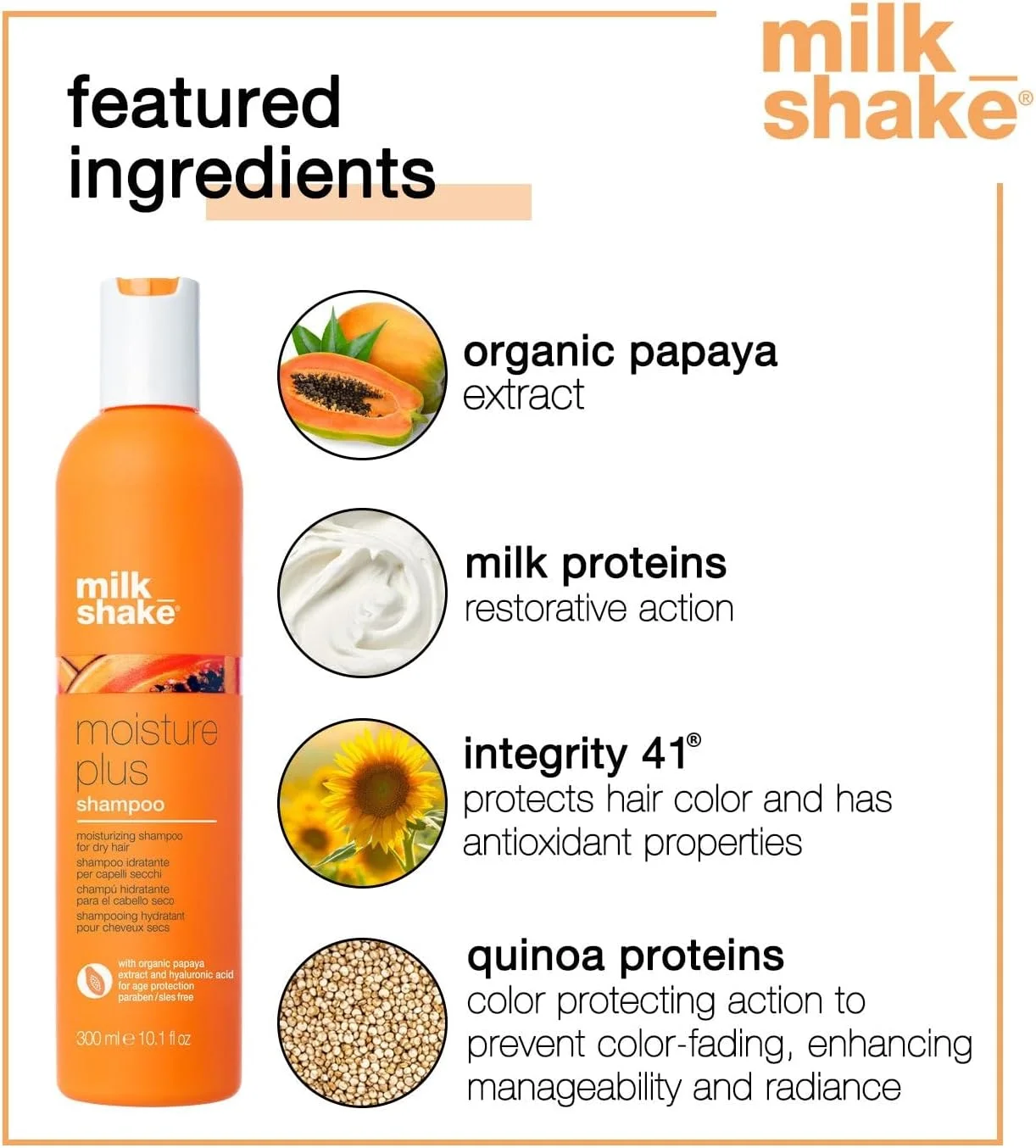 شامپو شیر مو Moisture Plus، سفید، 300 میلی لیتر