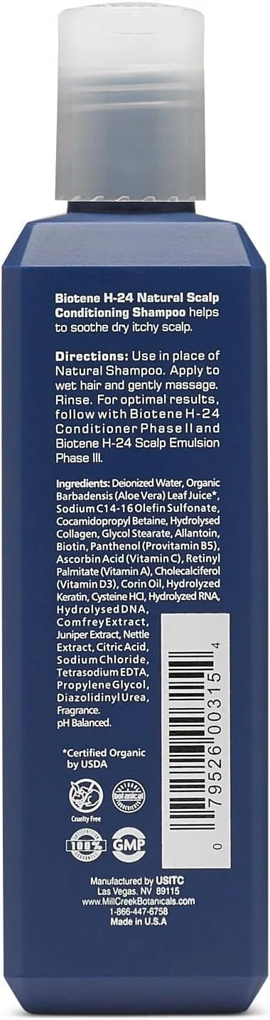 شامپو نرم کننده طبیعی پوست سر Mill Creek Biotene H-24، ۲۵۰ میلی لیتر