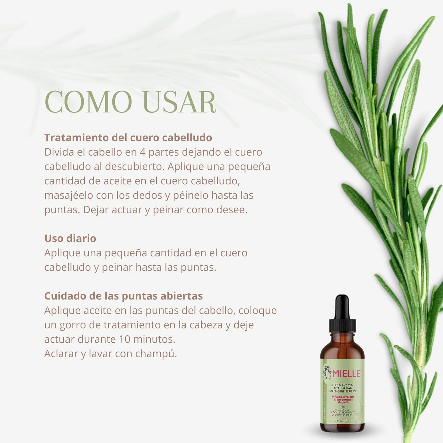 شامپو تقویت کننده رزماری و نعناع Mielle Organics / روغن تقویت کننده پوست سر و مو / پیشنهاد ویژه / ست هدیه