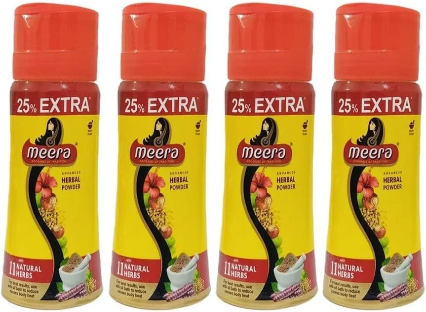 پودر شستشوی موی گیاهی میرا 4 عدد، پودر تولسی شیکاکای 120 گرمی، مجموعا 480 گرم