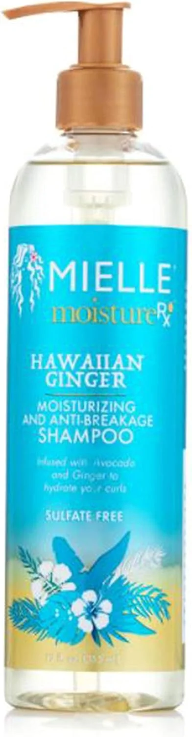 شامپو مرطوب کننده و ضد شکستگی زنجبیل هاوایی Moisture RX Mielle Organics - 355ml