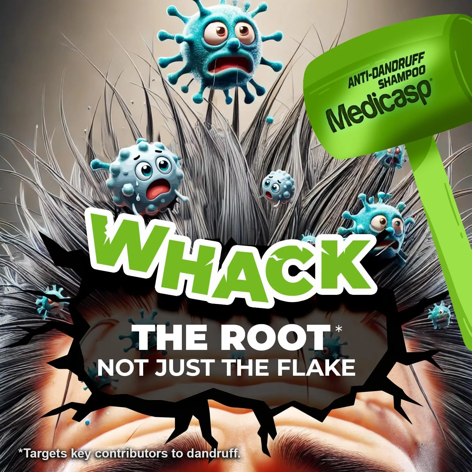 شامپو ضد شوره سر قطران زغال سنگ Medicasp، درمان درماتیت سبورئیک و پسوریازیس، فرموله شده برای درمان پوست سر خشک، پوسته پوسته و خارش دار، برای زنان و مردان، 177 میلی لیتر (بسته 2 عددی)