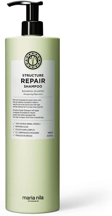 ماریا نیلا - شامپو ترمیم کننده ساختار مو 1 لیتر | شامپو ملایم برای موهای آسیب دیده، MN-3603