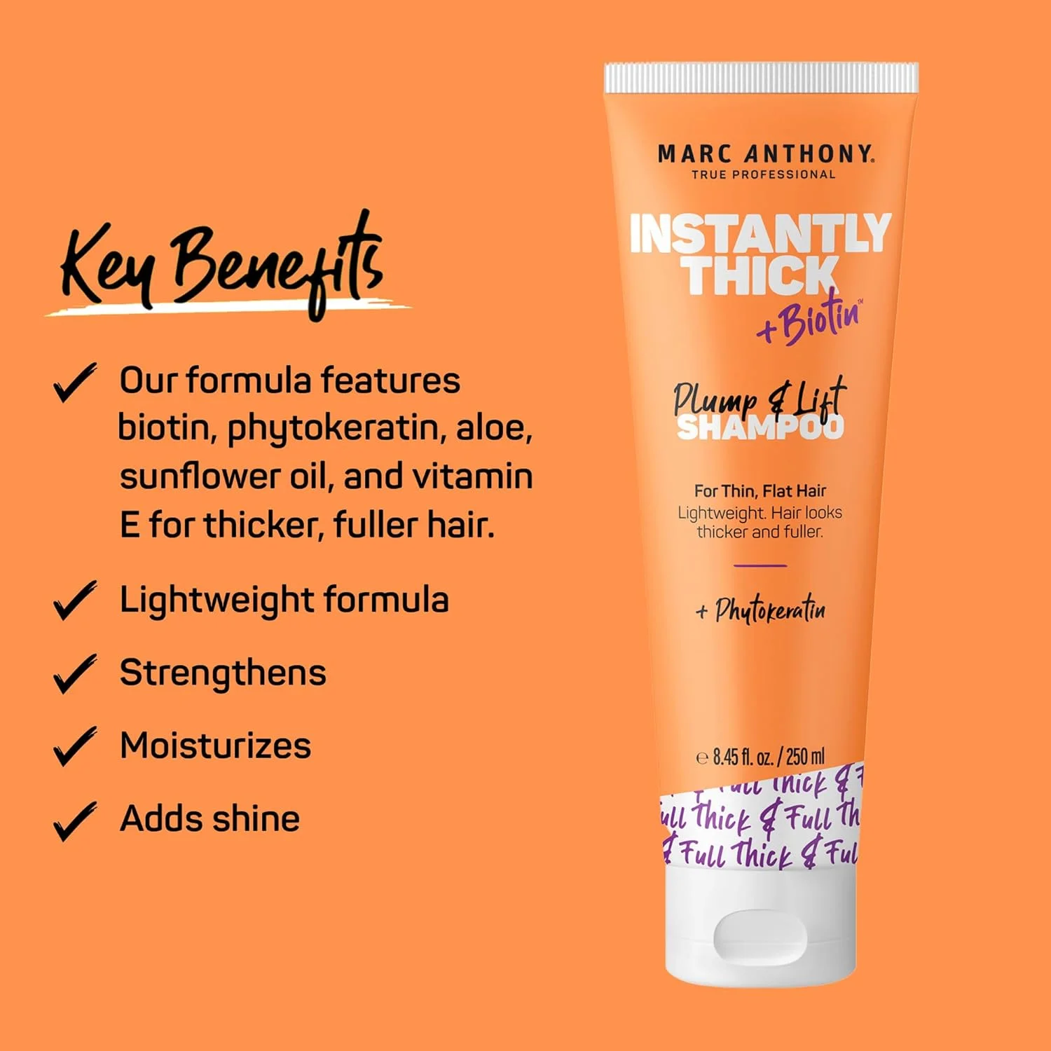 شامپو حجم دهنده فوری + بیوتین مارک آنتونی 250 میلی لیتر شامپو حجم دهنده فوری + بیوتین مارک آنتونی 250 میلی لیتر