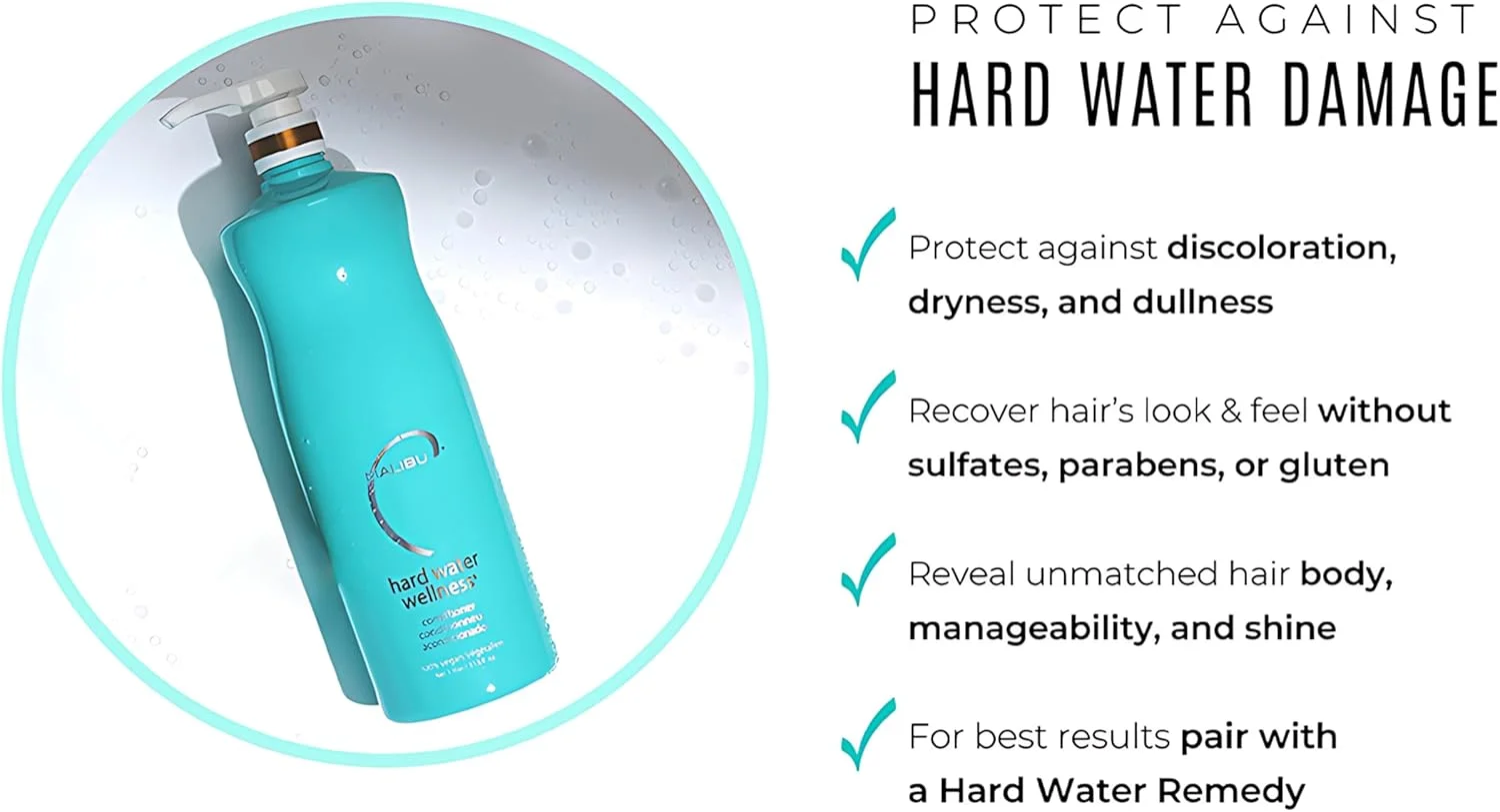 شامپو آبرسان موهای رنگ شده Malibu C، محافظت از مو در برابر عناصر آب سخت و از بین بردن تجمع مواد، شامپو بدون سولفات برای شادابی مو، ۱۰۰۰ میلی لیتر شامپو آبرسان موهای رنگ شده Malibu C، محافظت از مو در برابر عناصر آب سخت و از بین بردن تجمع مواد، شامپو بدون سولفات برای شادابی مو، ۱۰۰۰ میلی لیتر