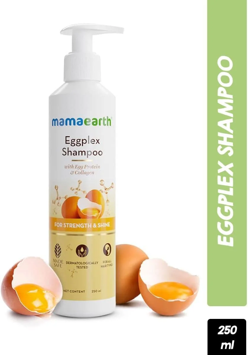 شامپو اگپلکس ماماارت، برای موهای قوی، با پروتئین تخم مرغ و کلاژن، برای استحکام و درخشندگی - 250 میلی لیتر